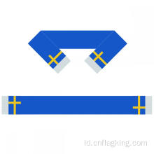 Swedia Syal Bendera Tim Sepak Bola Syal Penggemar Sepak Bola Syal 15*150cm